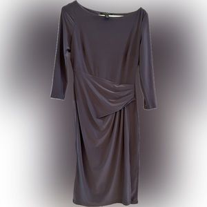 Ralph Lauren gray 3/4 sleeves dress size 4